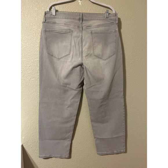 Simply Vera Vera Wang, women’s relaxed boyfriend, crop pants, gray size 14 - Picture 5 of 7